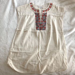 Madewell Embroidered Tunic, size Med.